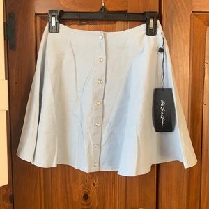 For love and lemons blue skirt with buttons